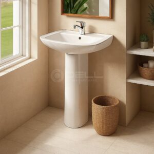Swati Wash Basin Pedestal - Dell Sanitary Ware