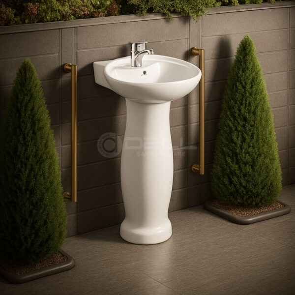 12x15 Wash Basin Pedestal - Dell Sanitary Ware 12x15 Wash Basin Pedestal - Dell Sanitary Ware