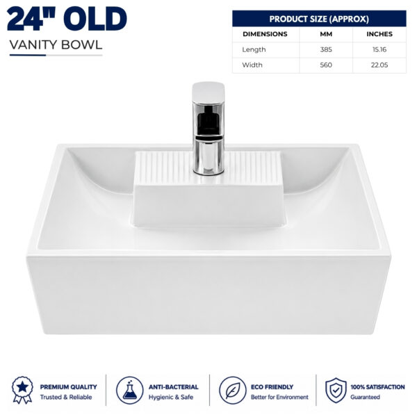 24inch Vanity Wash Basin - Dell Sanitary Ware 24inch Vanity Wash Basin - Dell Sanitary Ware
