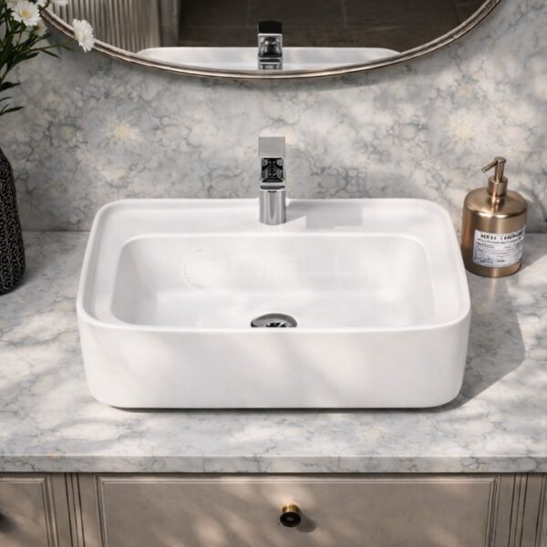 24 inch vanity wash basin white ceramic countertop rectangular