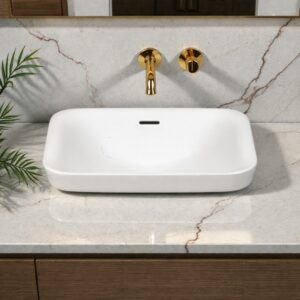 Upper Square Vanity Wash Basin white ceramic countertop