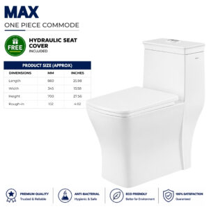 Max English Toilet one piece dual flush western WC Dell Sanitary Ware