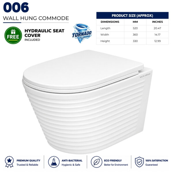 06 Wall Hang English Toilet - Dell Sanitary Ware