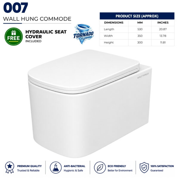 07 Wall Hang English Toilet - Dell Sanitary Ware