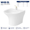 Wall Hang 1 Wash Basin Pedestal - Dell Sanitary Ware