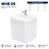 Wall Hang Basin 5 Wash Basin - Dell Sanitary Ware