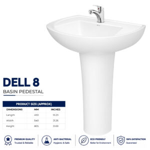 Dell 8 Wash Basin Pedestal - Dell Sanitary Ware