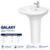 Galaxy 1 wash basin pedestal white ceramic round design