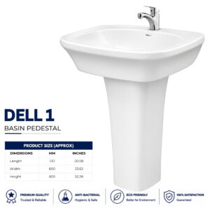 Dell Wash Basin Pedestal - Dell Sanitary Ware