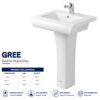 Gree Wash Basin Pedestal - Dell Sanitary Ware