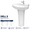 Dell 3 Wash Basin Pedestal - Dell Sanitary Ware