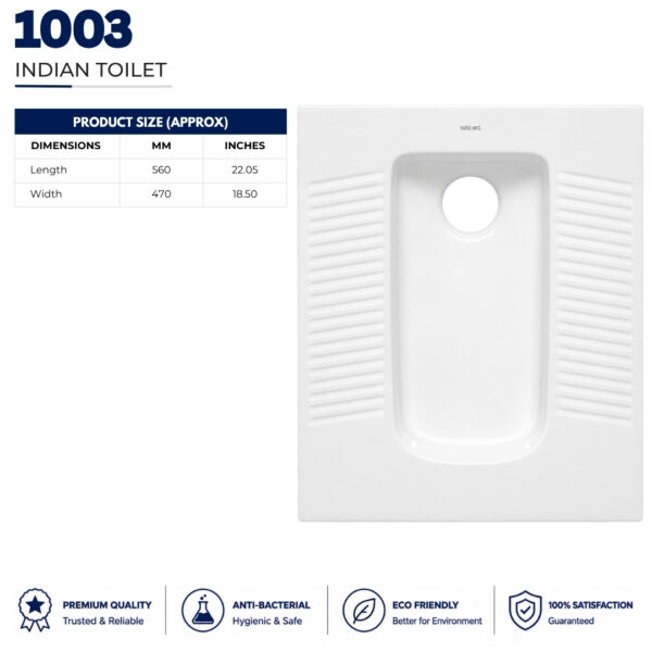 1003 Indian Toilet - Dell Sanitary Ware