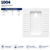 1004 Indian toilet squatting pan white ceramic floor mounted