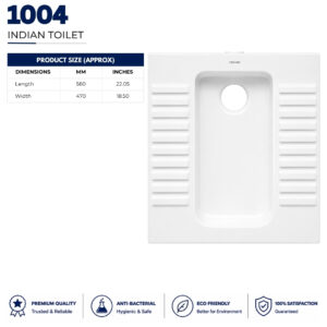1004 Indian toilet squatting pan white ceramic floor mounted
