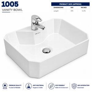 1005 Vanity Wash Basin - Dell Sanitary Ware