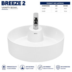 Breeze 2 Vanity Wash Basin - Dell Sanitary Ware