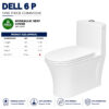 Dell 6 P Trap English Toilet floor mounted bathroom commode