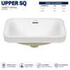 Upper Square Vanity Wash Basin white ceramic countertop