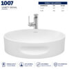 1007 Vanity Wash Basin - Dell Sanitary Ware