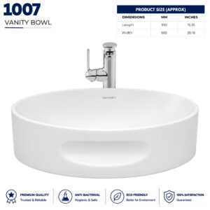 1007 Vanity Wash Basin - Dell Sanitary Ware