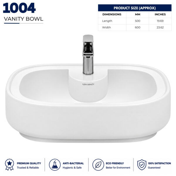 1004 Vanity Wash Basin - Dell Sanitary Ware 1004 Vanity Wash Basin - Dell Sanitary Ware